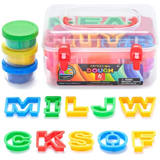 Arteza® Kids Alphabet Dough Kit, 32 pcs